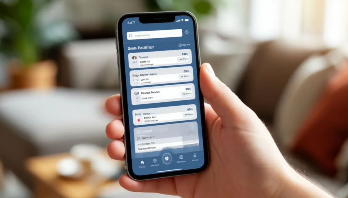 Interfaz de aplicación móvil mostrando opciones de apuestas deportivas