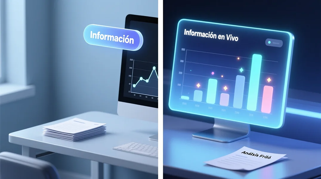 Comparación visual entre análisis frío de apuestas pre-partido y la información dinámica en tiempo real del live betting