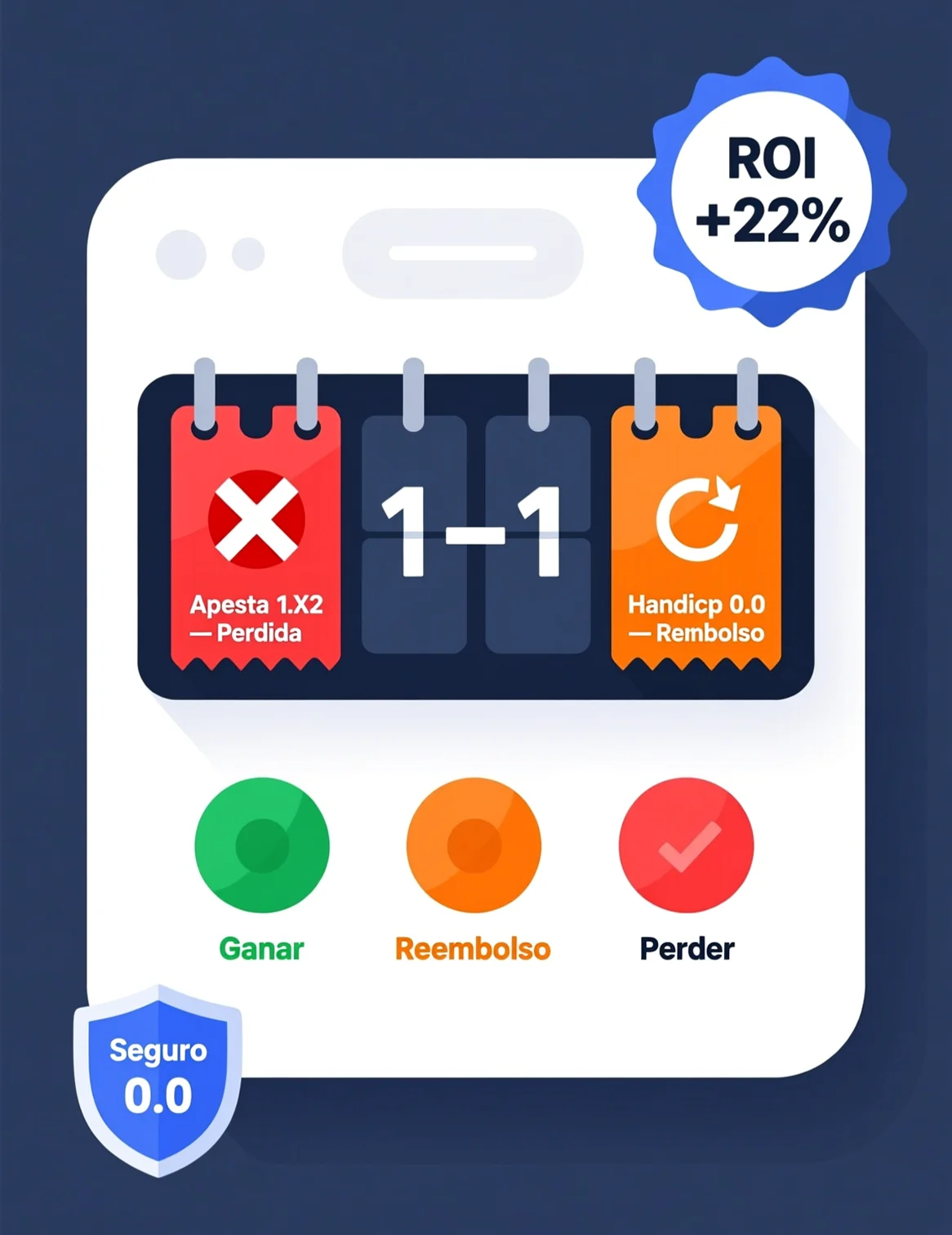Estrategia del seguro con hándicap 0.0 - Devolución de apuesta en empate push