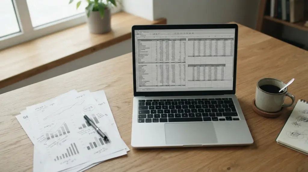 Análisis de datos de casas de apuestas sobre una mesa de trabajo